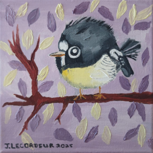 Purple Bird (Sold) – Jelene Lecordeur Art